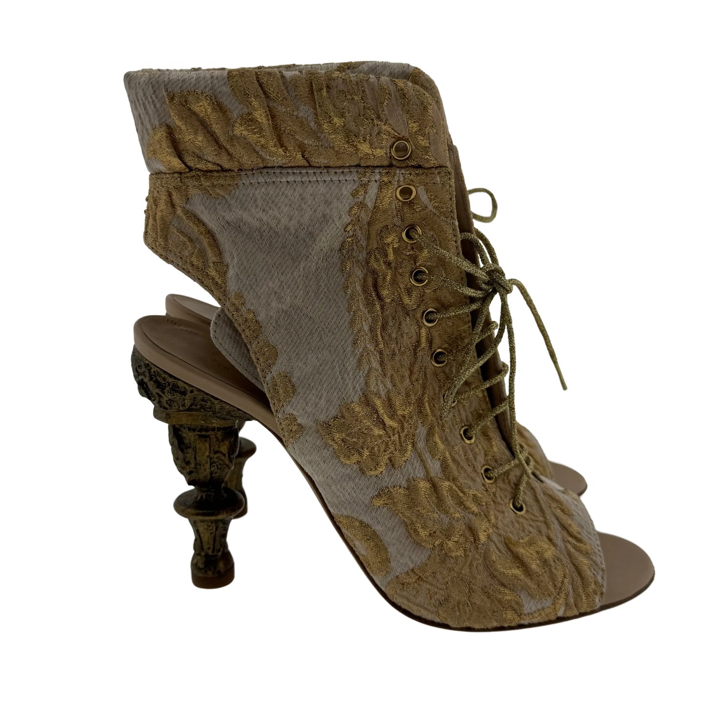 Chanel Brokat Boots gold Runway Versailles Collection Größe 38 1/2   / sehr gut Chanel