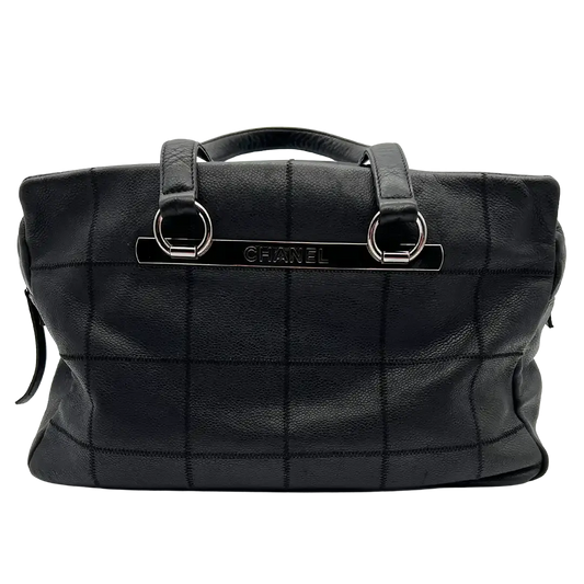 Chanel Chocolate Bar Tote Bag schwarz / gut Chanel