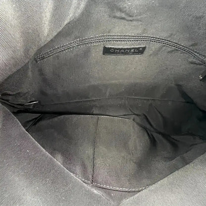 Chanel Clutch gestepptes Leder schwarz Arbeitstasche / sehr gut Chanel