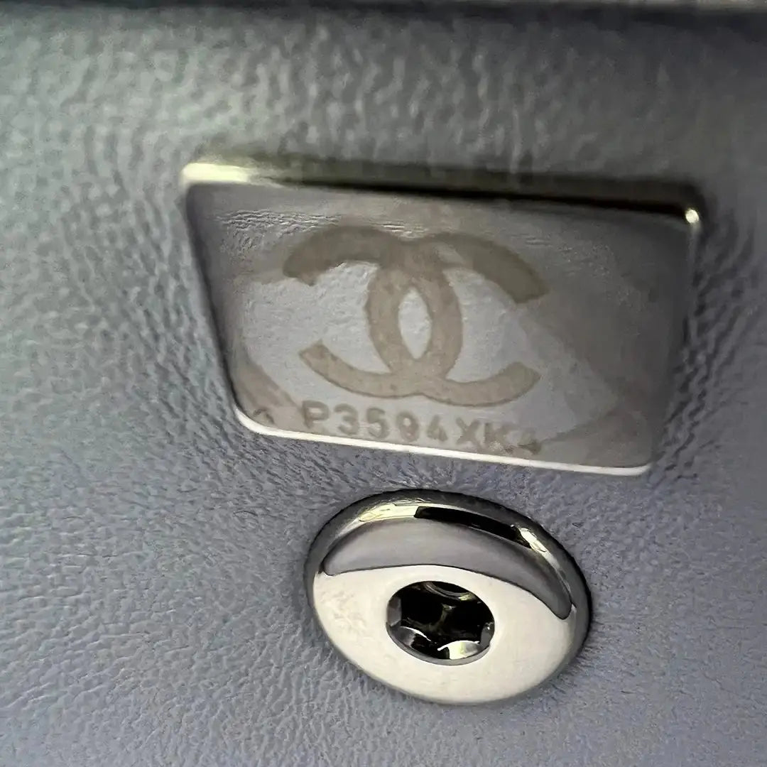 Chanel Coco Handle Bag Mini Iridescent purple Kaviarleder Fullset / wie Neu - Echtheitscheck