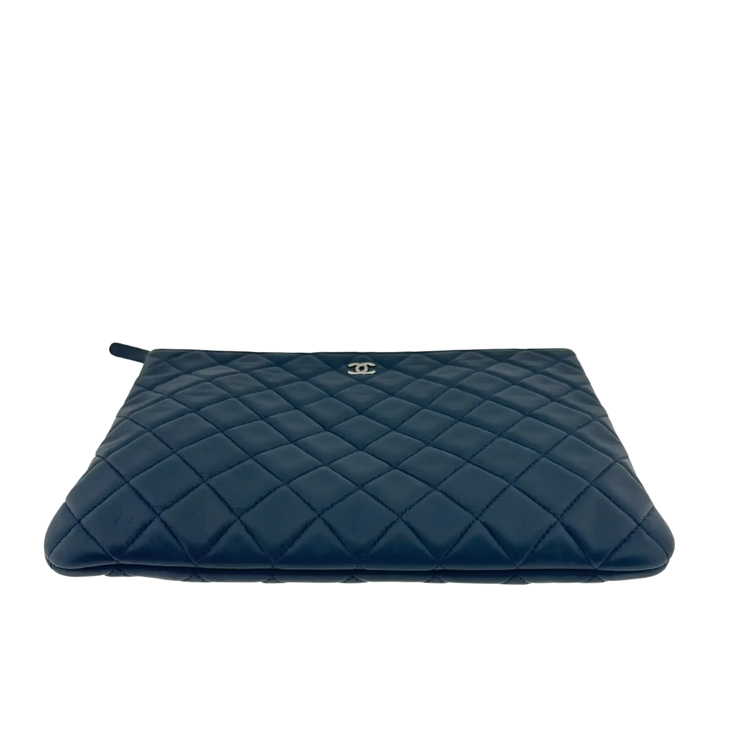 Chanel Coco Mark Pouch Matelasse Clutch dunkelblau / sehr gut Chanel