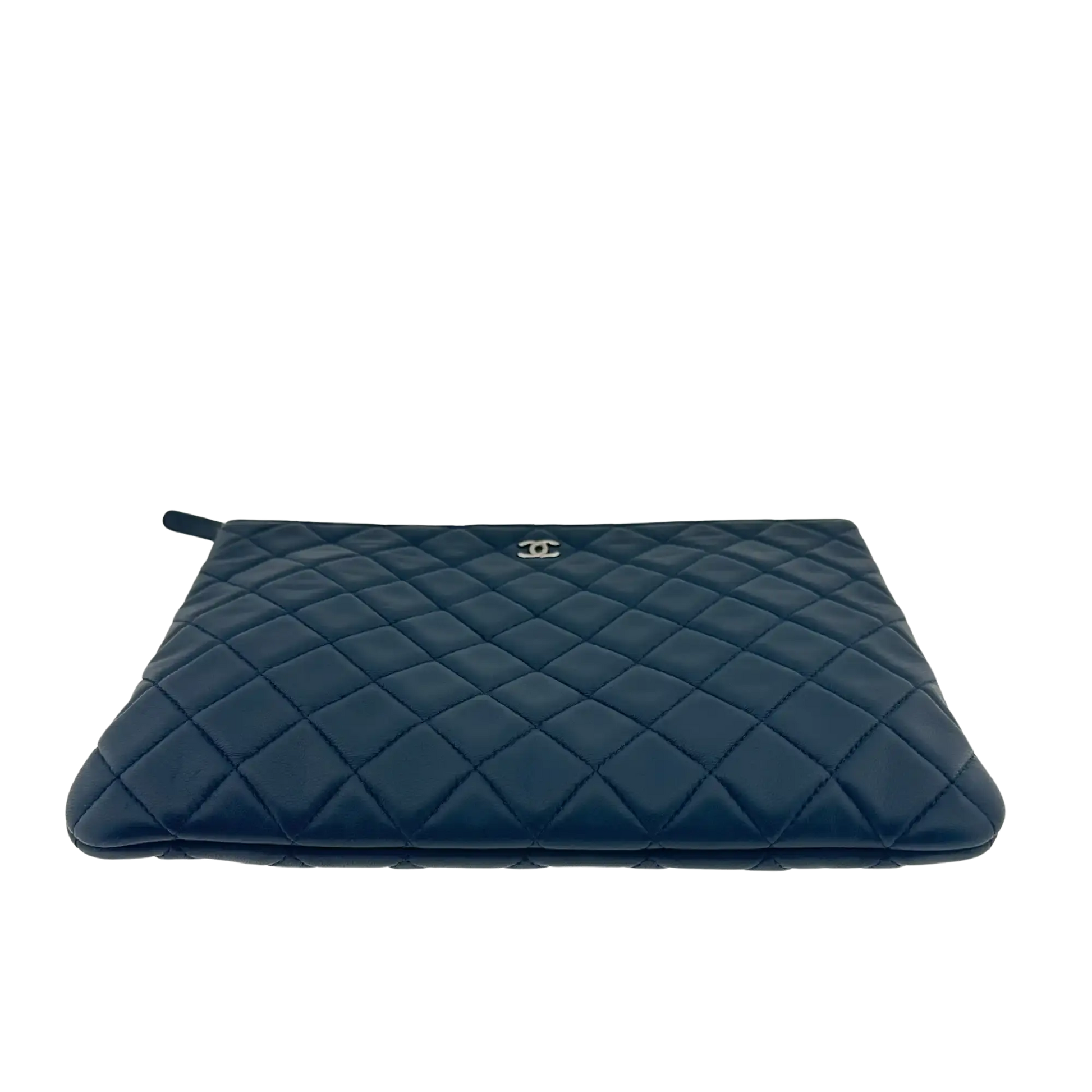 Chanel Coco Mark Pouch Matelasse Clutch dunkelblau / sehr gut Chanel