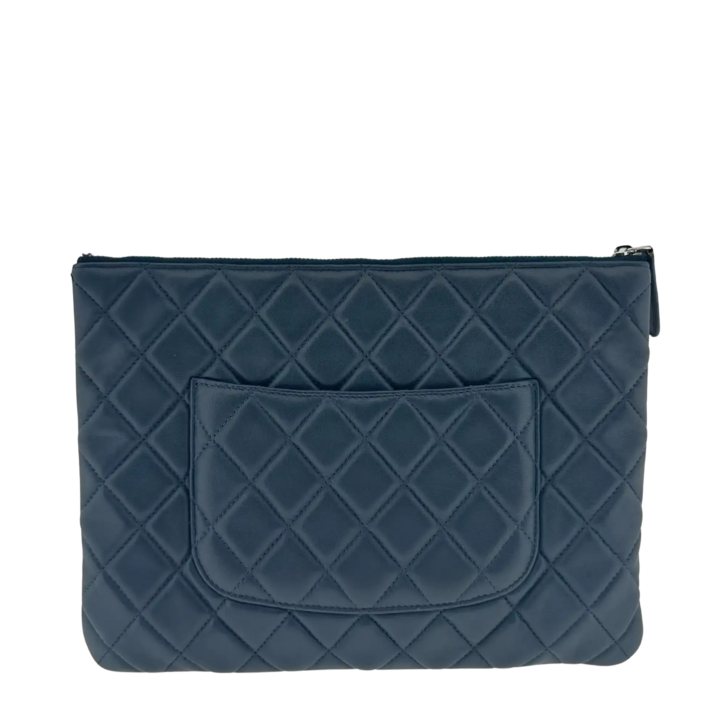Chanel Coco Mark Pouch Matelasse Clutch dunkelblau / sehr gut Chanel