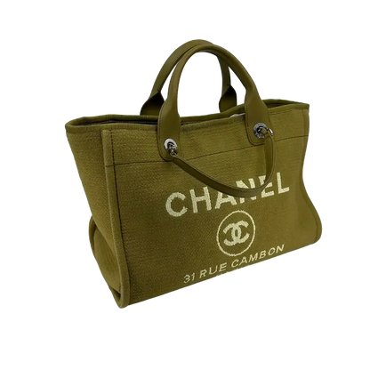Chanel Deauville Small mit Pochette 2023 khaki Fullset / sehr gut Chanel