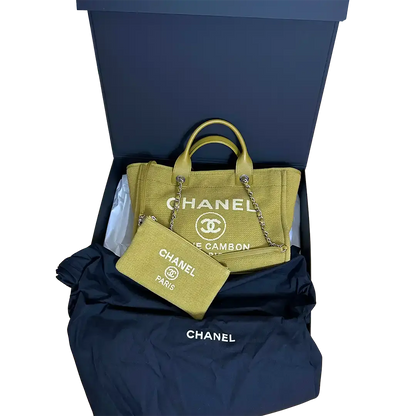 Chanel Deauville Small mit Pochette 2023 khaki Fullset / sehr gut Chanel