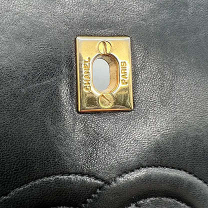 Chanel Diana Vintage Classic Chain Single Flap Lammleder schwarz 8