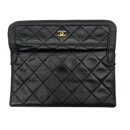 Chanel Diana Vintage Classic Chain Single Flap Lammleder schwarz 11
