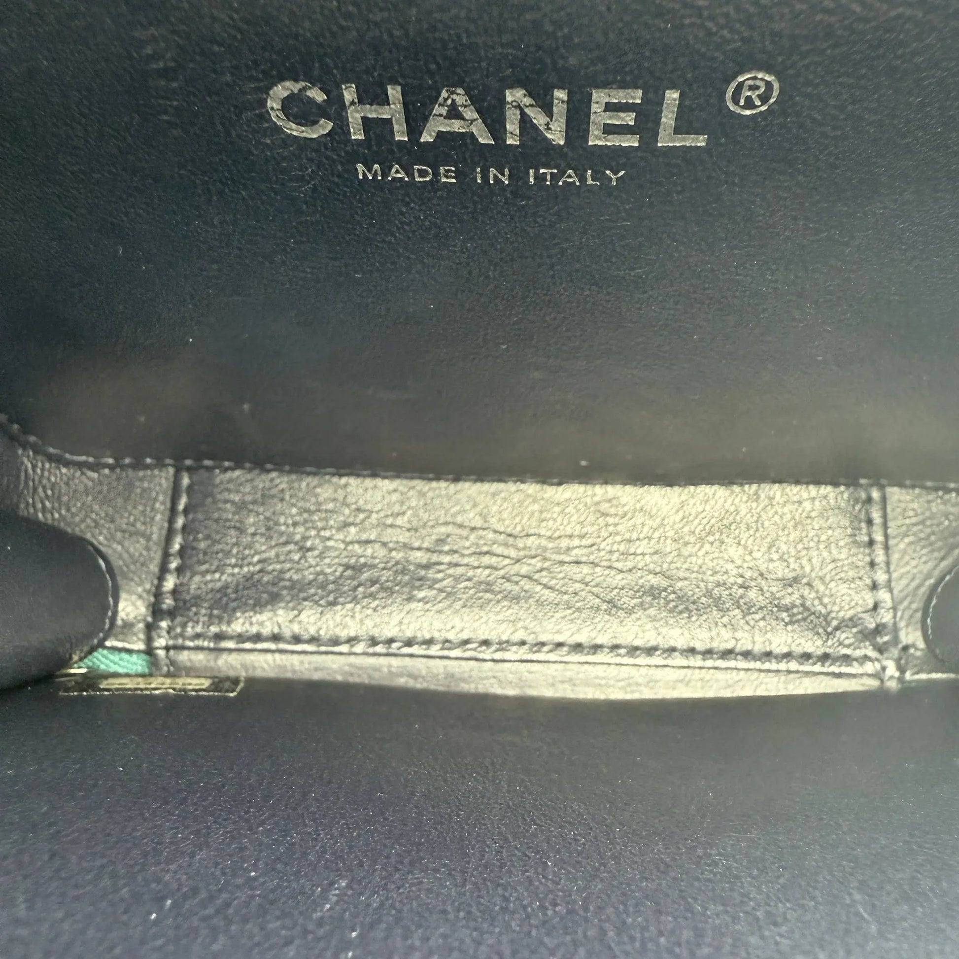 Chanel Filigree Vanity Case Bag Small Metallic Blau Grün limitiert/ sehr gut Chanel