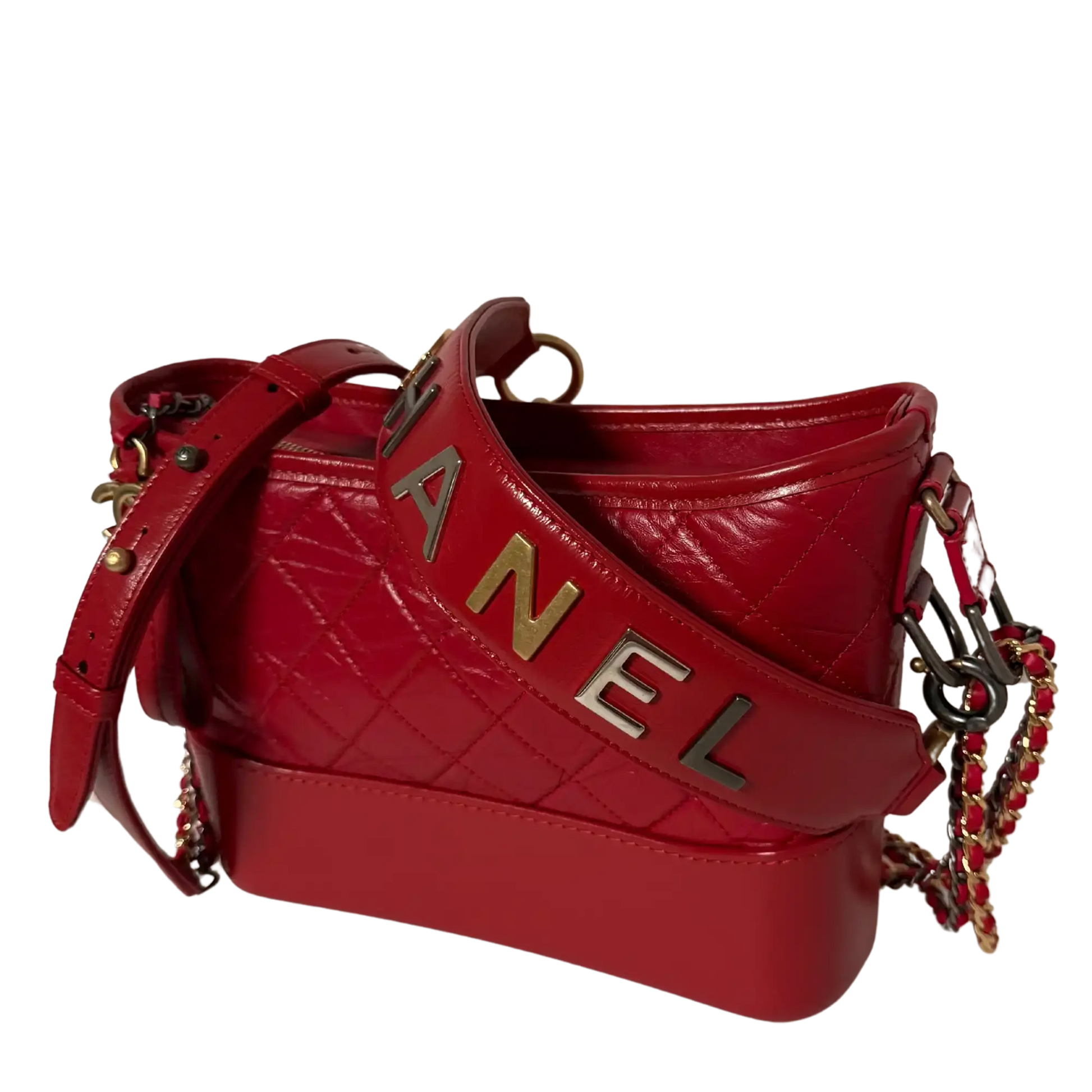 Chanel Gabrielle mittelgroß Hobo Bag rot 2020 Fullset / Sehr gut Chanel