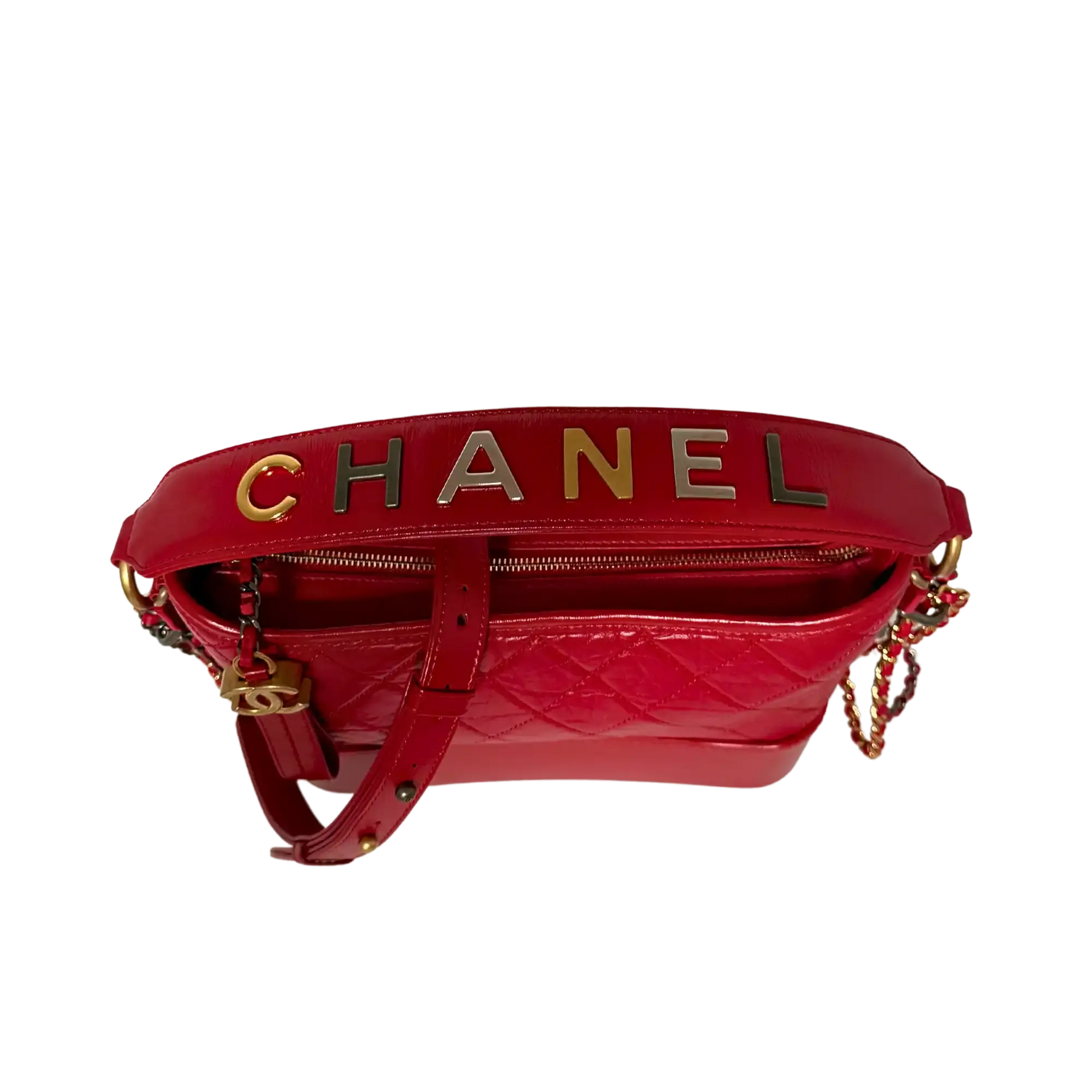 Chanel Gabrielle mittelgroß Hobo Bag rot 2020 Fullset / Sehr gut Chanel