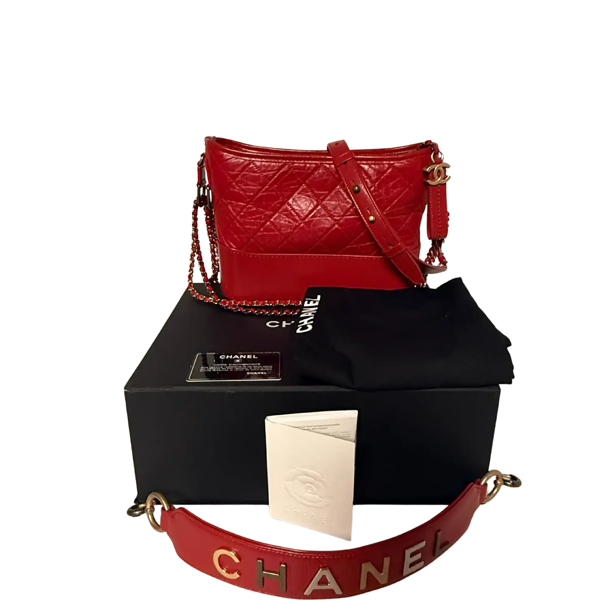Chanel Gabrielle mittelgroß Hobo Bag rot 2020 Fullset / Sehr gut Chanel