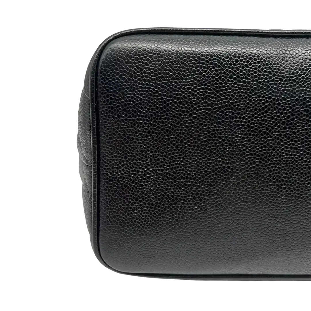 Chanel Médallion Kaviar Leder Shopping Bag schwarz / gut - Echtheitscheck