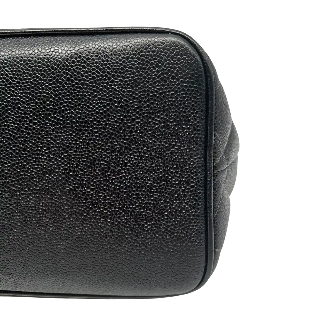 Chanel Médallion Kaviar Leder Shopping Bag schwarz / gut - Echtheitscheck