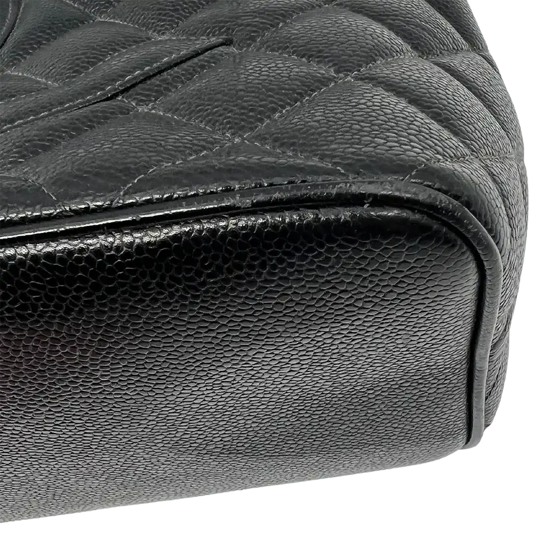 Chanel Médallion Kaviar Leder Shopping Bag schwarz / gut - Echtheitscheck