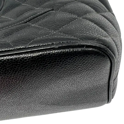 Chanel Médallion Kaviar Leder Shopping Bag schwarz / gut - Echtheitscheck