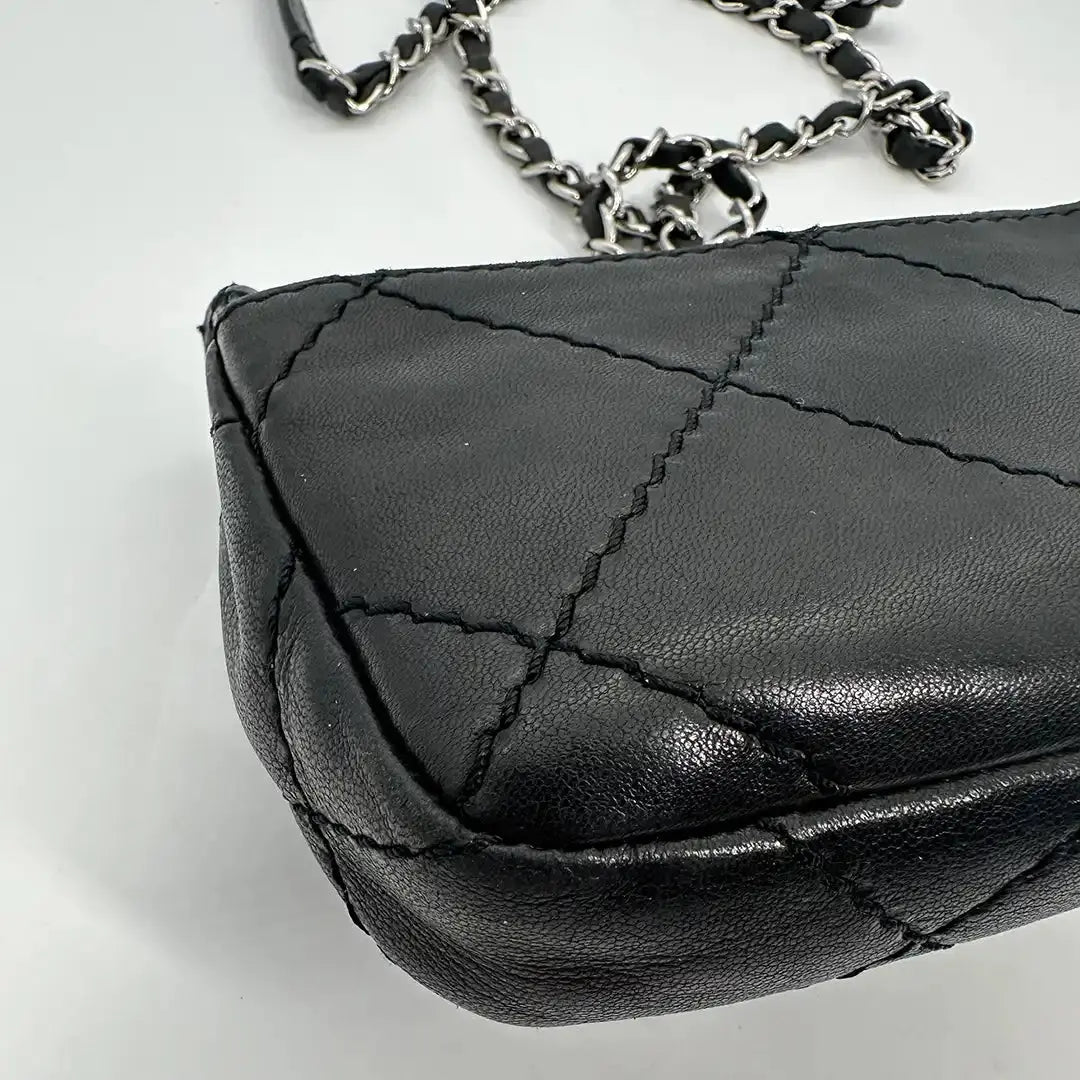 Chanel Mini  Square Timeless Stitch it Flap Bag Lammleder / gut Chanel