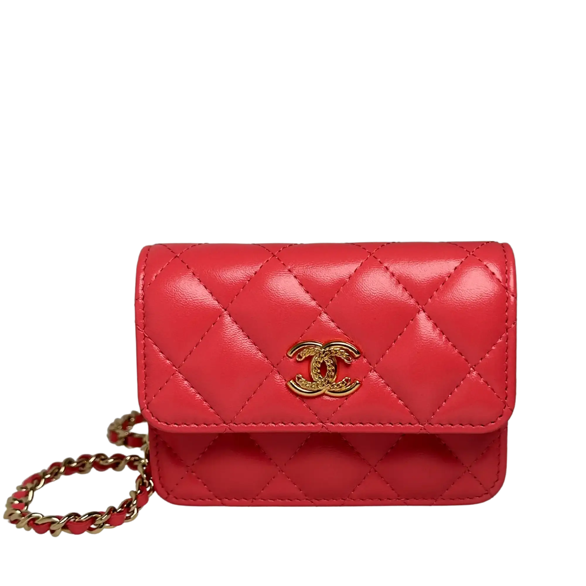 Chanel Mini Wallet on Chain rosa apricot selten / ungetragen Chanel