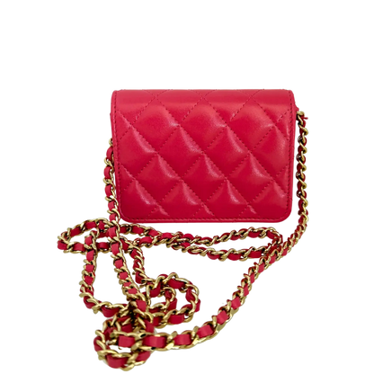 Chanel Mini Wallet on Chain rosa apricot selten / ungetragen Chanel