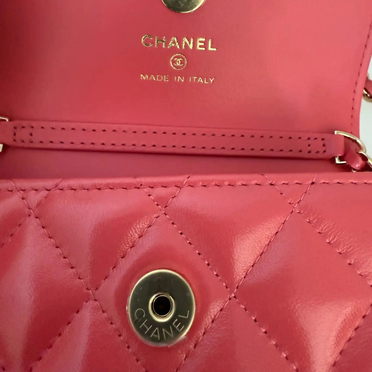 Chanel Mini Wallet on Chain rosa apricot selten / ungetragen Chanel