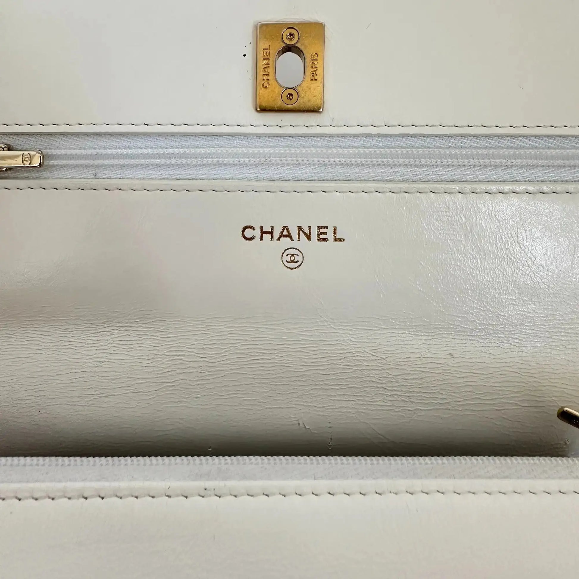 Chanel Multicolor Top Handle Wallet on Chain weiß / gut Chanel