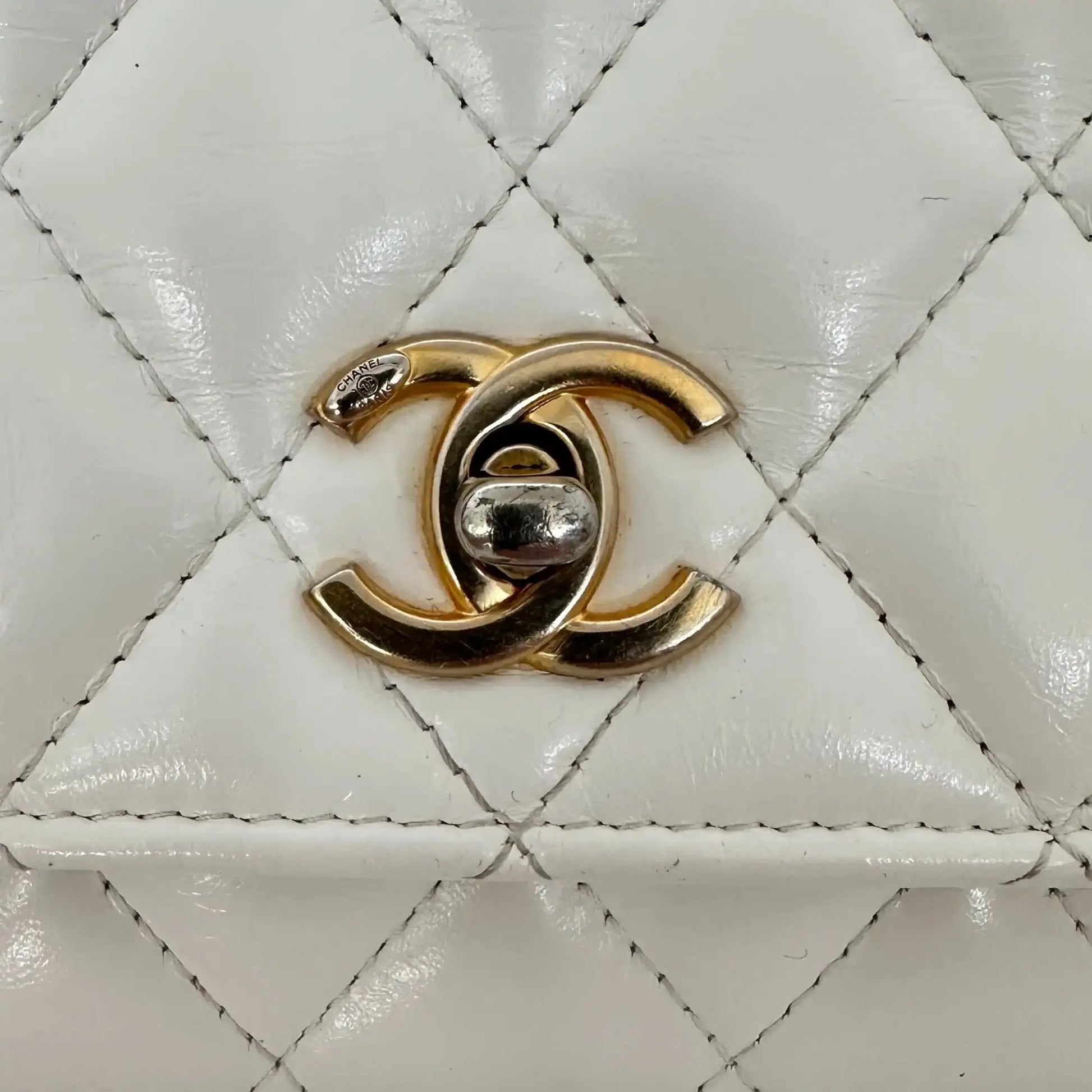 Chanel Multicolor Top Handle Wallet on Chain weiß / gut Chanel