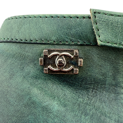 Chanel Ombre Crystal Ice Heel Ankle Boots grün Größe 38 1/2  / guter Zustand Chanel