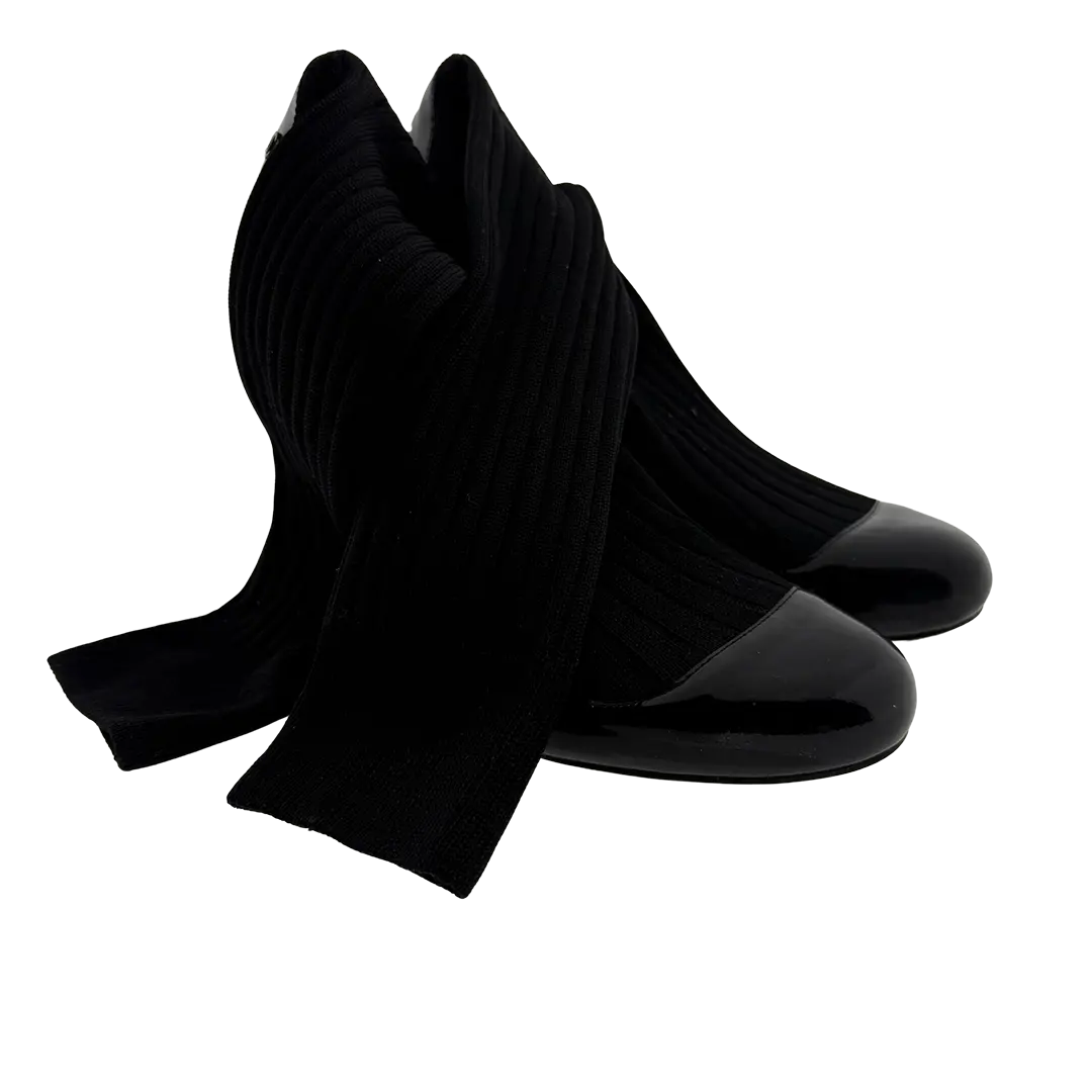 Chanel Patent Leather Sock Boots Größe 38 1/2 / neuwertig Echtheitscheck
