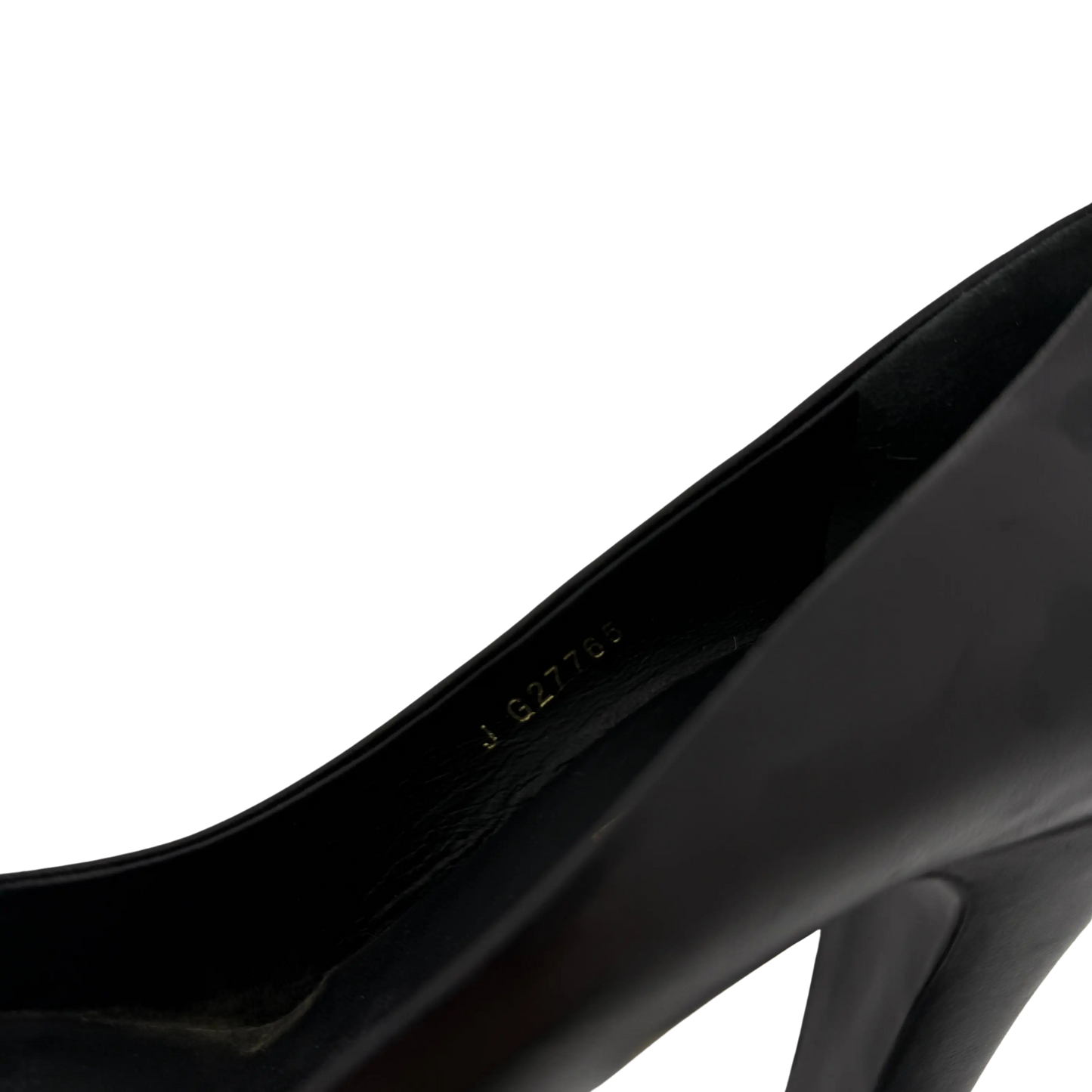 Chanel Pumps Black/Metallic Gold Leather Cap Chain Link Größe 38 1/2 / guter Zustand Chanel