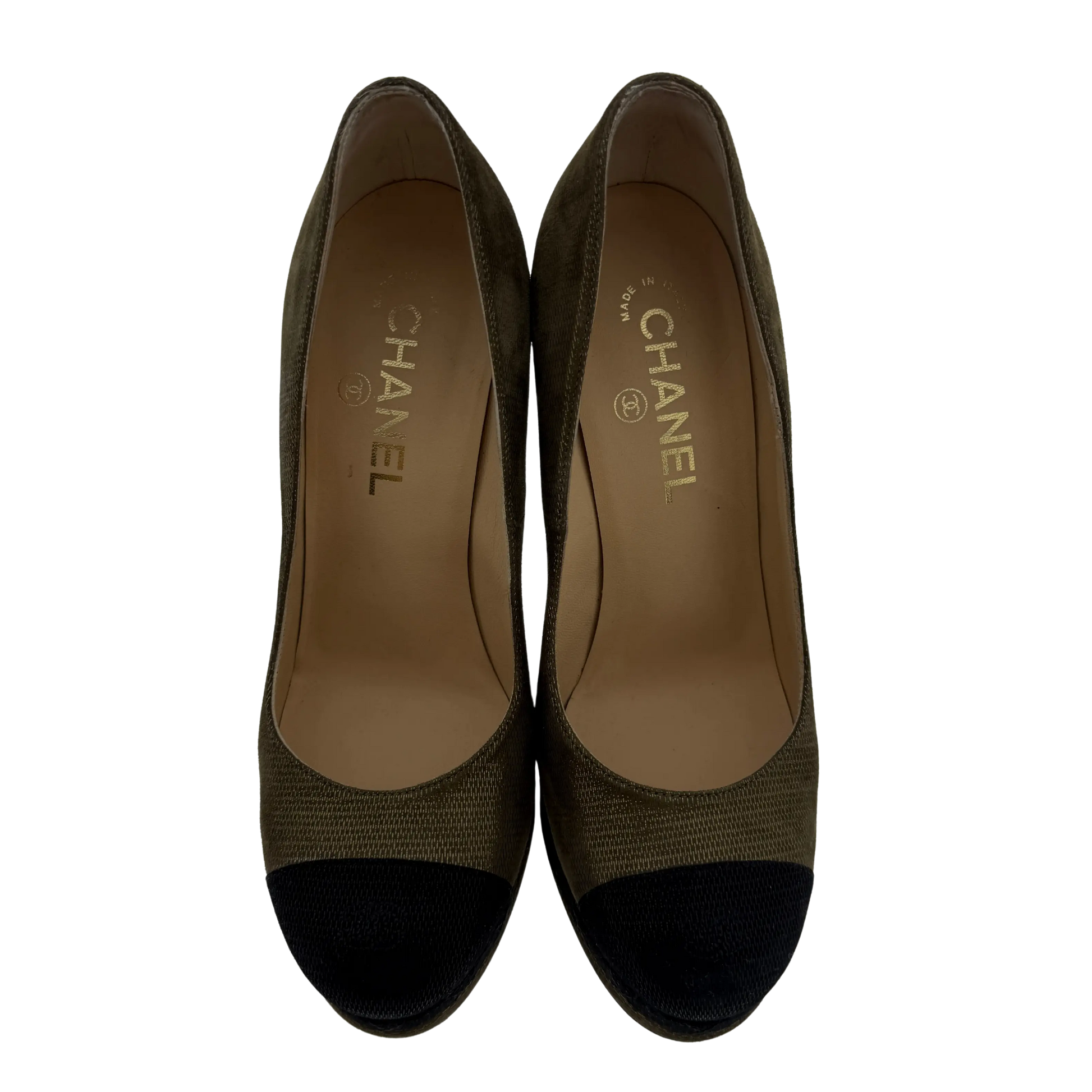 Chanel Pumps Metallic braun & schwarz 38 1/2 / sehr guter Zustand Chanel