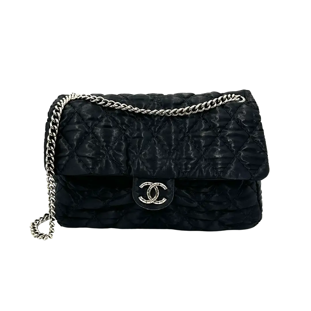 Chanel Satin Timeless Classix XXL Flap Bag schwarz / gut Chanel