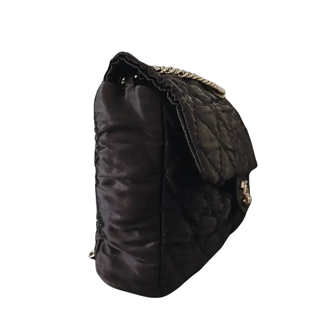 Chanel Satin Timeless Classix XXL Flap Bag schwarz / gut Chanel