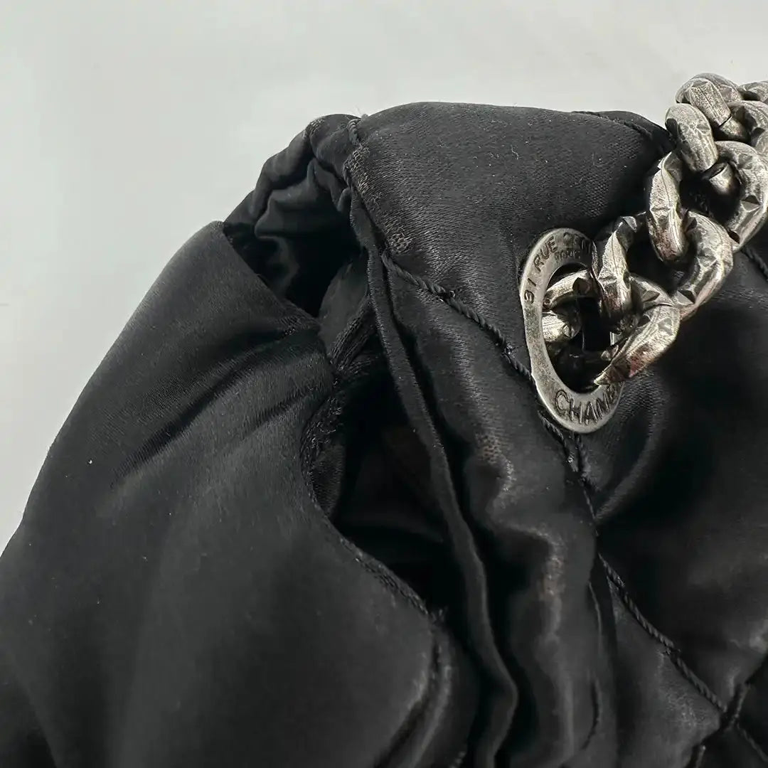 Chanel Satin Timeless Classix XXL Flap Bag schwarz / gut Chanel