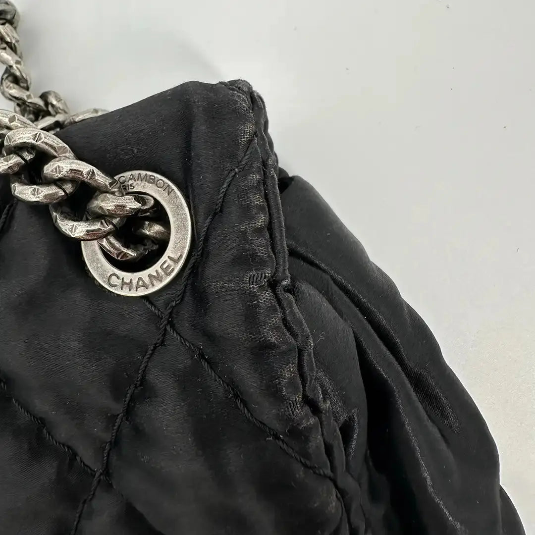 Chanel Satin Timeless Classix XXL Flap Bag schwarz / gut Chanel