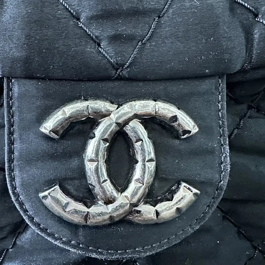 Chanel Satin Timeless Classix XXL Flap Bag schwarz / gut Chanel