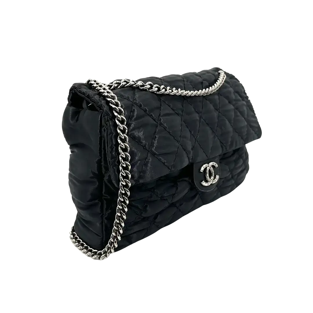Chanel Satin Timeless Classix XXL Flap Bag schwarz / gut Chanel