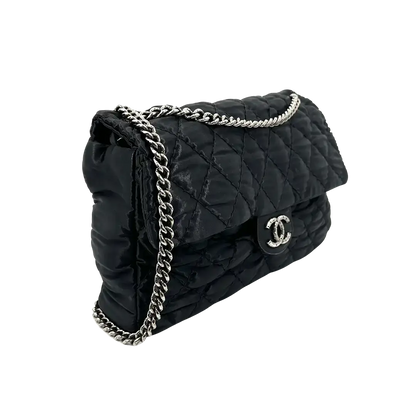 Chanel Satin Timeless Classix XXL Flap Bag schwarz / gut Chanel