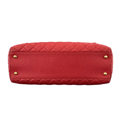 Chanel Timeless Coco Handle Large Tasche Caviar-Leder rot / sehr gut Chanel