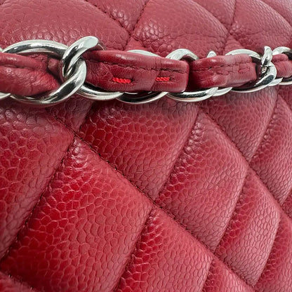 Chanel Timeless Double Flap Bag Jumbo rot Kaviarleder / gut Chanel