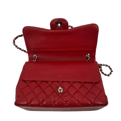 Chanel Timeless Double Flap Bag Jumbo rot Kaviarleder / gut Chanel