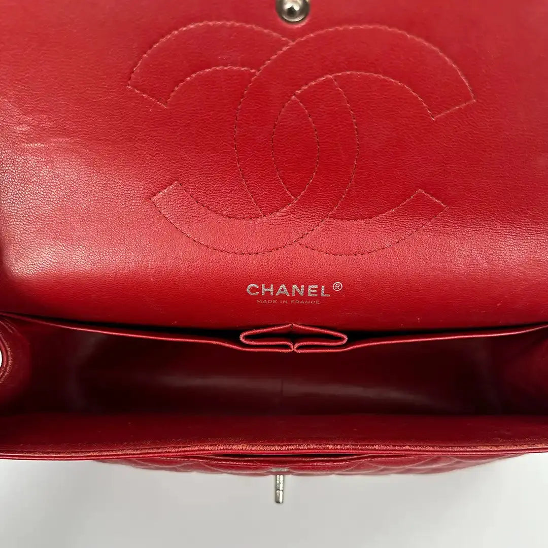Chanel Timeless Double Flap Bag Jumbo rot Kaviarleder / gut Chanel