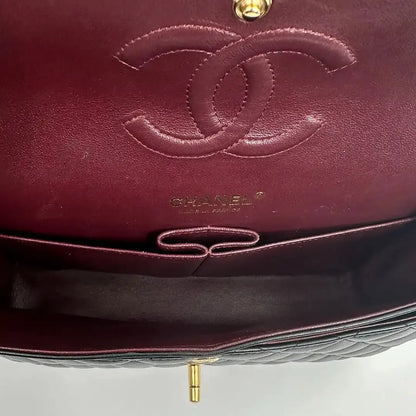 Chanel Timeless Double Flap Bag  Medium schwarz Lammleder Fullset / sehr gut Chanel