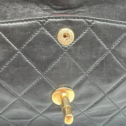 Chanel Timeless Double Flap Small schwarzes Lammleder / sehr gut - Echtheitscheck