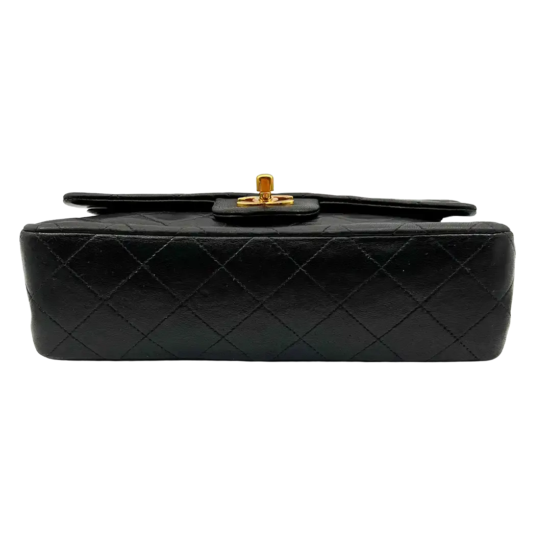 Chanel Timeless Double Flap Small schwarzes Lammleder / sehr gut - Echtheitscheck