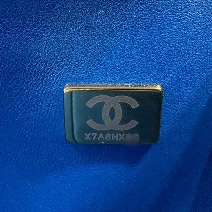 Chanel Timeless Double Flapbag Medium Kaviarleder blau 2022 Fullset / ungetragen Chanel