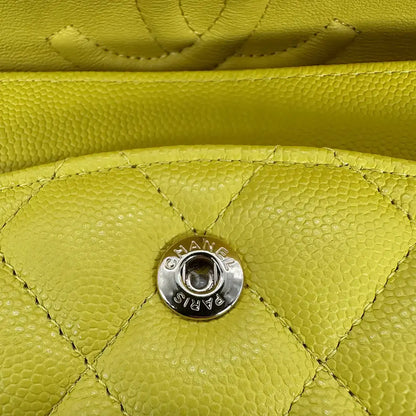 Chanel Timeless Double Flapbag Medium Kaviarleder gelb 2022 Fullset / ungetragen Chanel