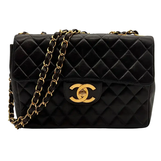 Chanel Timeless Jumbo Calfskin schwarz / gut Chanel