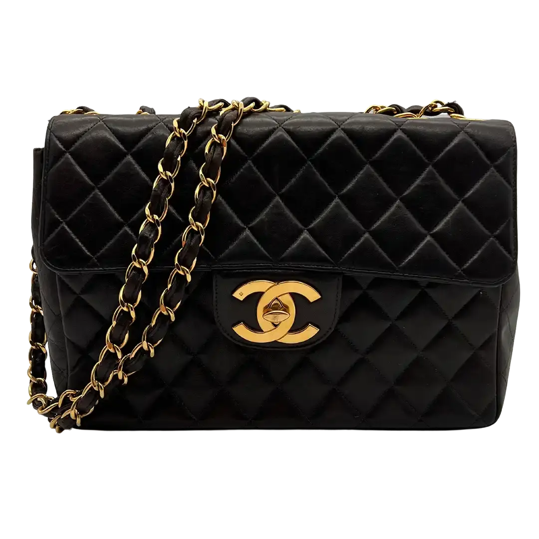 Chanel Timeless Jumbo Calfskin schwarz / gut Chanel