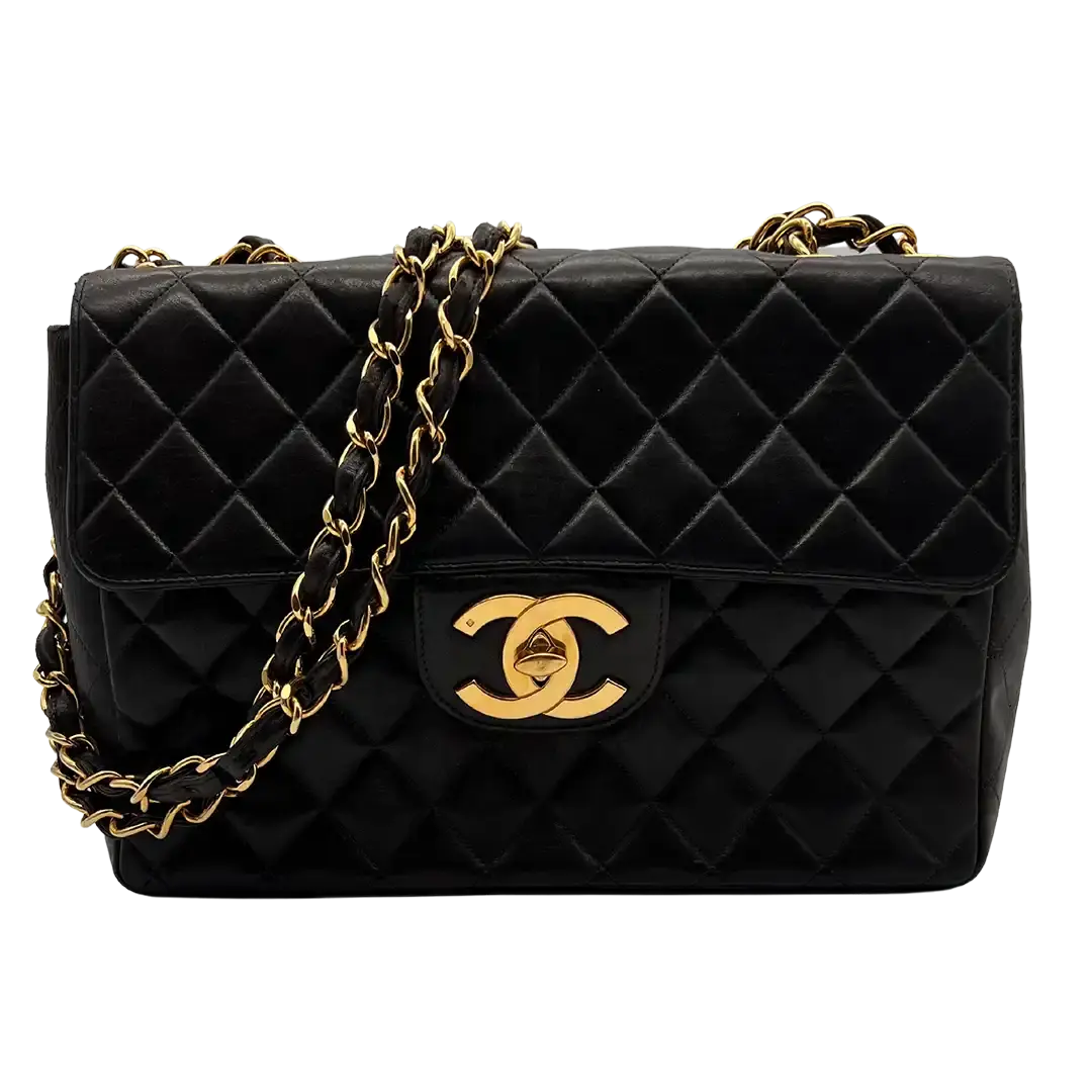 Chanel Timeless Jumbo Calfskin schwarz / gut Chanel