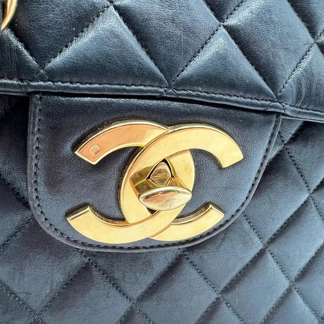 Chanel Timeless Jumbo Calfskin schwarz / gut Chanel