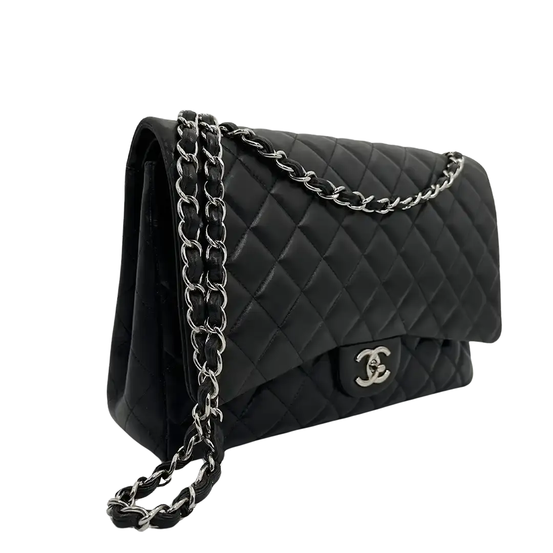 Chanel Timeless Jumbo Double Flap Bag 2011 schwarz Lammleder / sehr gut Chanel